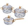 Набор посуды lefard серия royal garden 6пр: кастрюли 2,1л+2,8л (16+18см) и ковш 0,9л (14 см) Lefard (950-781)
