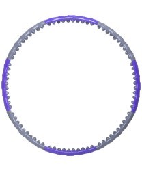 БЕЗ УПАКОВКИ Обруч массажный STARFIT HH-107 разборный, двухрядный, серый/фиолетовый (2118415)