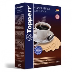 Фильтр TOPPERR №4 для кофеварок бумажный неотбеленный 100 штук 3014 456419 (1) (94166)