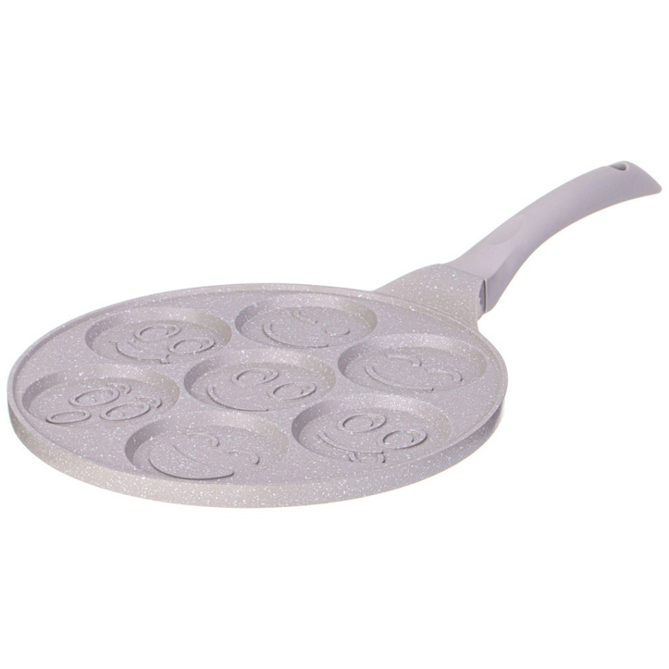 Сковорода agness "смайл"для оладий с антипригар.покрытием диаметр=26.5 см. Agness (932-029)