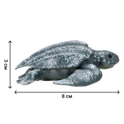 Фигурки игрушки серии "Мир морских животных": Нарвал, кожистая черепаха, морж  (набор из 3 фигурок животных) (ММ203-004)