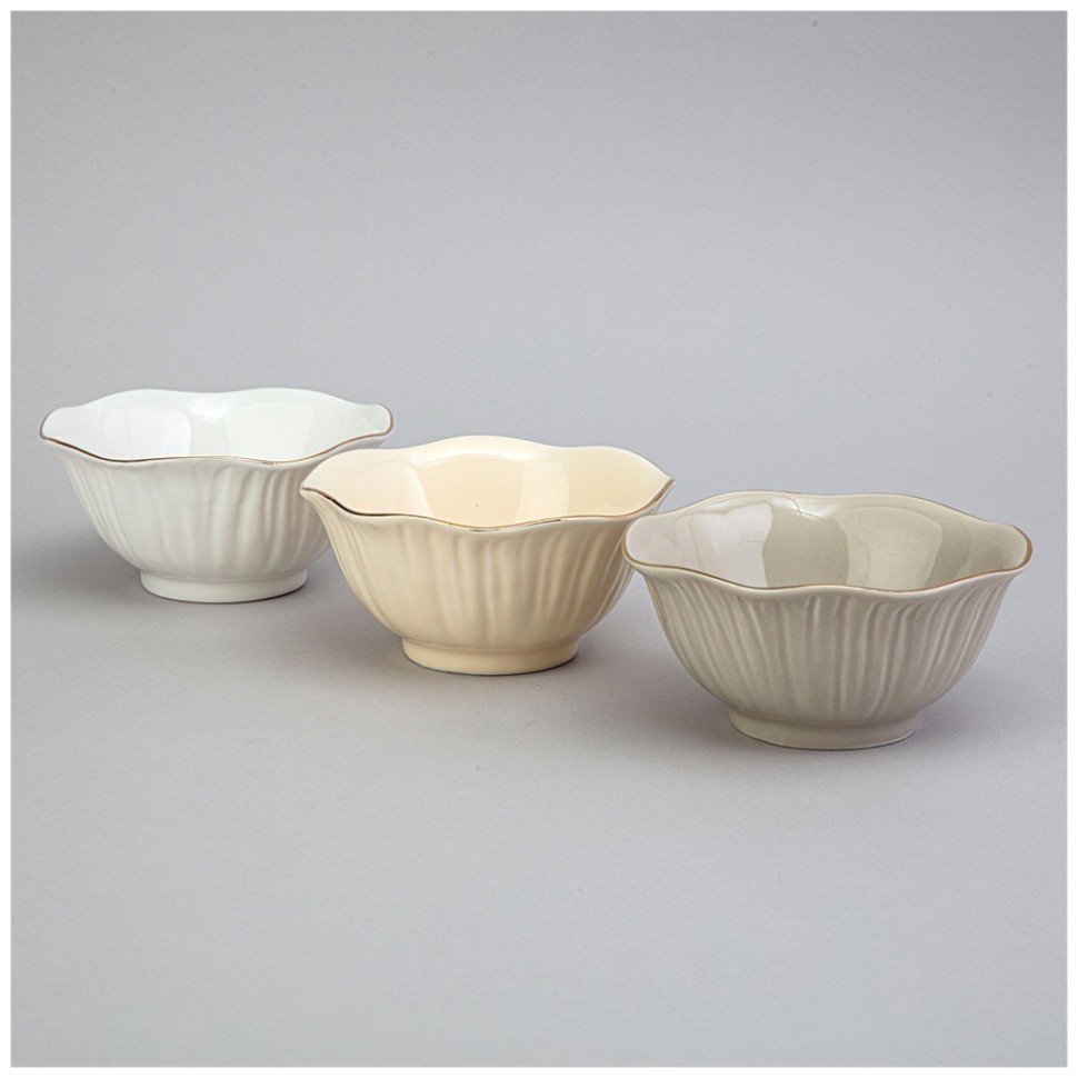 Набор салатников lefard "top style" 3 шт. 12*5,5 см 250 мл микс цветов Lefard (42-555)