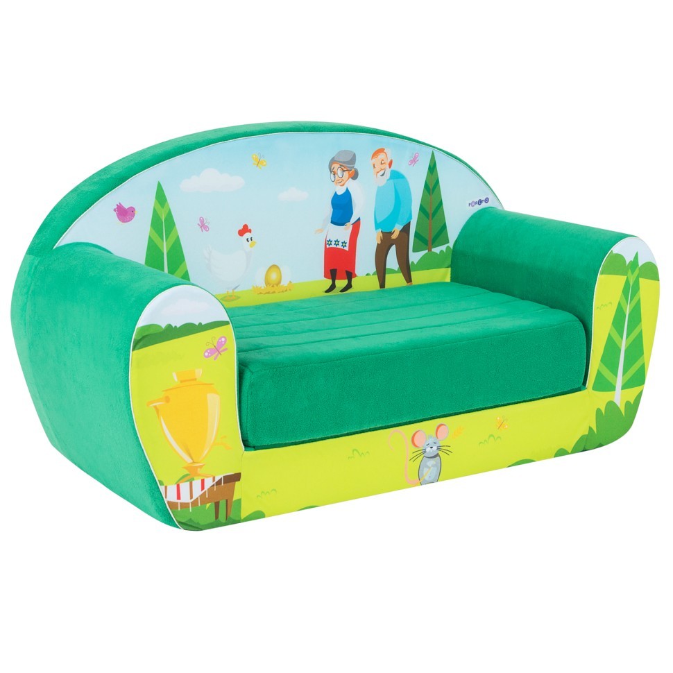 Раскладной бескаркасный (мягкий) детский диван серии "Сказки", Курочка Ряба (PCR320-116)