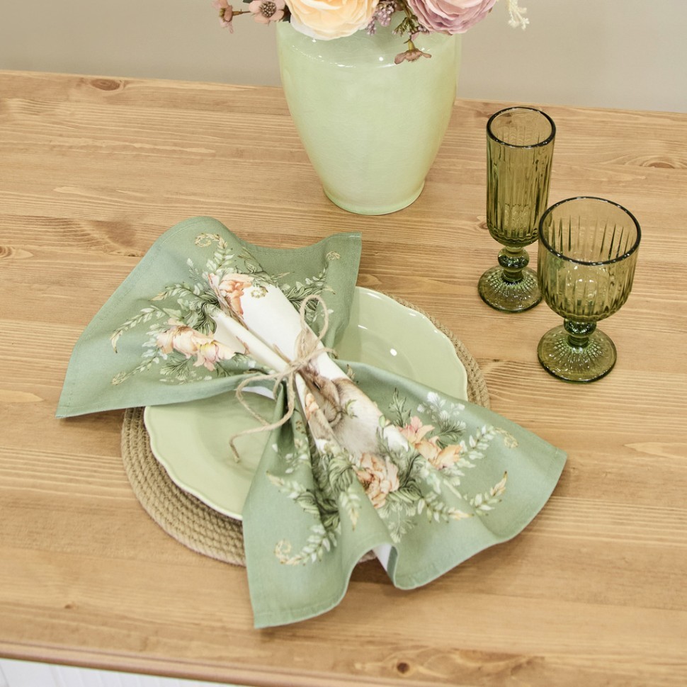 Набор салфеток из 2-х шт "sense" 40х40см, зеленый, 100% хлопок, твил, Lefard (850-753-8)