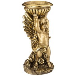 Кашпо "ангел"  высота 55 см цвет: цвет: бронза с позолотой ИП Шихмурадов (169-356)