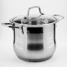 Кастрюля со стеклянной крышкой из нержавеющей стали 7л (2170-1)