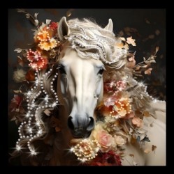 Картина Сияние музы с кристаллами Swarovski (2451)