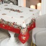 Скатерть "морозко.снегири" 140х180см, красный, 100% хлопок,твил пропитка Lefard (850-745-2)