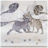 Фартук "котики", 100% хлопок,твил, белый SANTALINO (850-715-7)