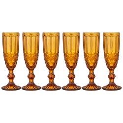 Набор бокалов для шампанского "серпентина" из 6шт. серия "muza color" 150мл. / в=20 см Lefard (781-210)