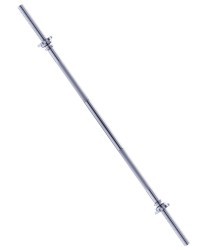 Гриф для штанги BB-103 прямой, d=25 мм, 120 см, металл, с металлическими замками, хром (1484389)