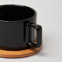 Чайная пара lefard black 300 мл с бамбуковым блюдцем (153-961) Чайная пара lefard black 300 мл с бамбуковым блюдцем (153-961)