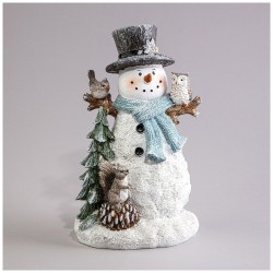 Статуэтка "снеговик" с led-подсветкой 14х12х23 см Lefard (121-113)