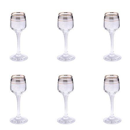 Набор 6 рюмок "Изабелла" с рисунком "Нежность" (х8) " (TL34-4164)