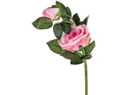 Цветок искусственный "роза"  высота=43 см.100% полиэстр Huajing Plastic (23-368)