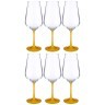Набор бокалов для вина "sandra sprayed gold" из 6 шт. 550 мл. высота=25,5 см. (кор=8набор.) Bohemia Crystal (674-723)
