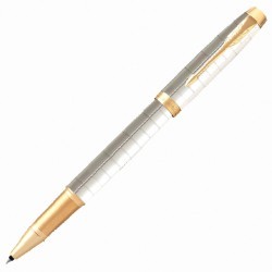 Ручка-роллер Parker "IM Premium Pearl GT" жемчужный лак позолоченные детали черная 143855 (1) (89442)