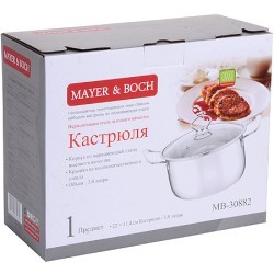 Кастрюля с крышкой 3,6л нерж/ст Mayer&Boch (30882)