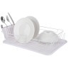 Сушилка для посуды белая 42,5*30,5*10 см (кор-6шт) Agness (917-103)