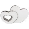 Ваза декоративная "два сердца серебряная коллекция" 30*8*19 см Lefard (699-244)