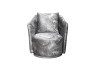 Кресло Verona вращающееся,вельвет принт листья Valdes110-SER/хром 70*77*80см - TT-00011017