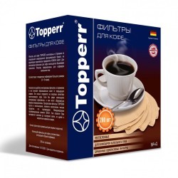 Фильтр TOPPERR №4 для кофеварок бумажный неотбеленный 200 штук 3046 456421 (1) (94168)