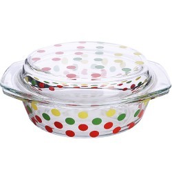 Кастрюля стекло 1,5л с крышкойLR (31037)