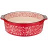 Блюдо для запекания и выпечки круглое 2700 мл 28*25,5*8,5 см красное Agness (777-056)