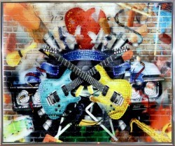 Картина Гитары с кристаллами Swarovski (1816)