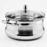 Кастрюля со стеклянной крышкой 24см, 5,6л нерж/сталь (2139-1)