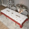 Скатерть "морозко.снегири" 140х300см ,красный, 100% хлопок,твил пропитка Lefard (850-745-25)