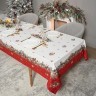 Скатерть "морозко.снегири" 140х300см ,красный, 100% хлопок,твил пропитка Lefard (850-745-25)