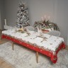 Скатерть "морозко.снегири" 140х300см ,красный, 100% хлопок,твил пропитка Lefard (850-745-25)