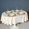Скатерть  140х180 cm овальная, "феерия. золото", цвет: бежевый, tm lefard, полиэстер 100% (кор=28шт. Lefard (986-003-27)