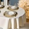 Скатерть  140х180 cm овальная, "феерия. золото", цвет: бежевый, tm lefard, полиэстер 100% (кор=28шт. Lefard (986-003-27)