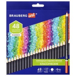 Карандаши художественные цветные Brauberg Art Classic 48 цветов 3,3 мм 181539 (1) (86124)