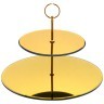 Блюдо сервировочное 2-х ярусное  "golden mirror" 19/30 см Agness (357-252)