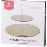 Блюдо сервировочное 2-х ярусное  "golden mirror" 19/30 см Agness (357-252)