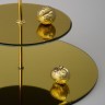 Блюдо сервировочное 2-х ярусное  "golden mirror" 19/30 см Agness (357-252)