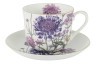 Чашка с блюдцем (сиреневые цветы)  Лаура в подарочной упаковке - AL-17821-F-BCS-ST Anna Lafarg Stechcol