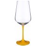Набор бокалов для вина "sandra sprayed gold" из 6 шт. 450 мл. высота=25 см. (кор=8набор.) Bohemia Crystal (674-725)