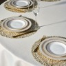 Скатерть  d220 cm круглая, "феерия. золото", цвет: бежевый, tm lefard, полиэстер 100% Lefard (986-003-26)