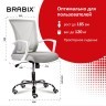 Кресло BRABIX Wings MG-306 пластик белый хром сетка серое 532012 (1) (97025)