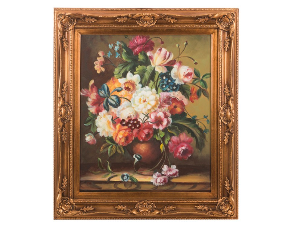 Недорогие картины интернет магазин. Картина маслом на холсте цветы в багете. Картина в раме с цветами масло. Картины из Китая в багете маслом. Картины маслом в багете Китай.