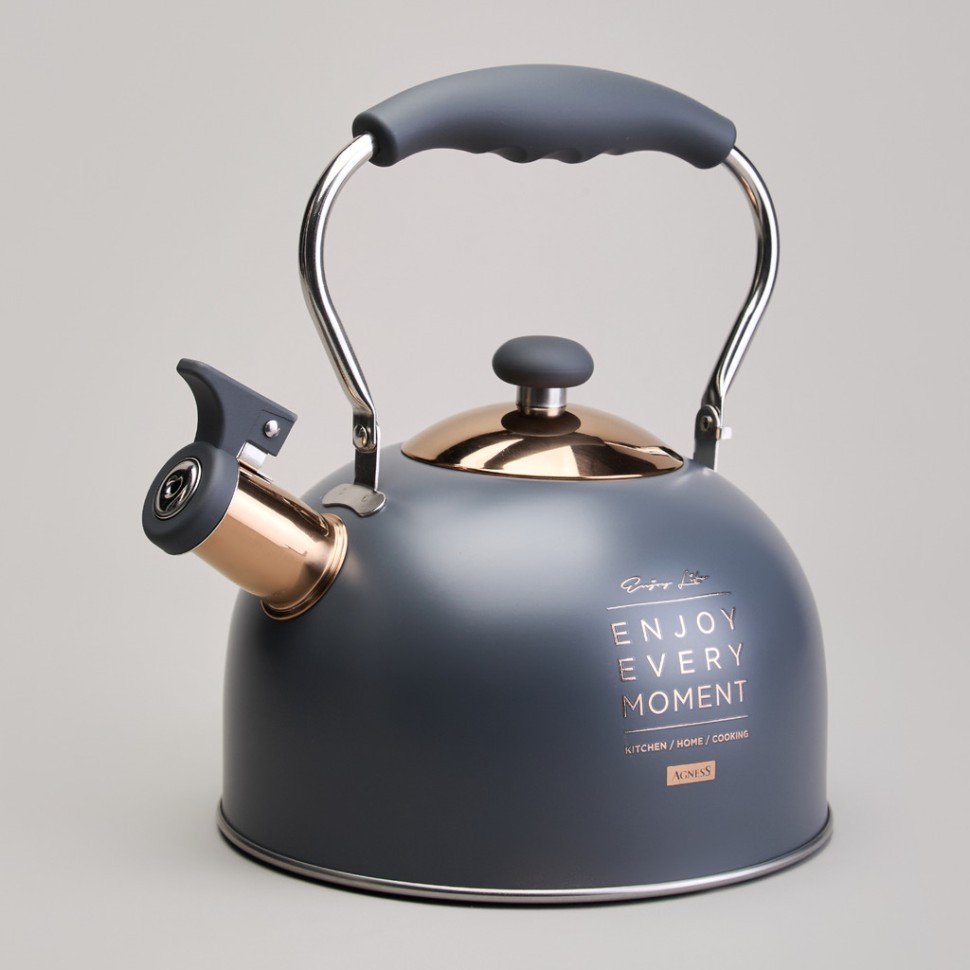 Чайник agness со свистком 2,5 л,нжс индукция Agness (914-161)