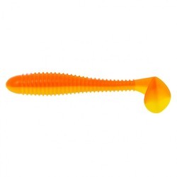 Виброхвост Helios Catcher 3,55"/9 см, цвет Orange & Yellow 5 шт HS-2-015 (77530)