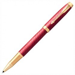 Ручка-роллер Parker "IM Premium Red GT" корп. красный лак позолоченные детали черная 143858 (1) (89445)