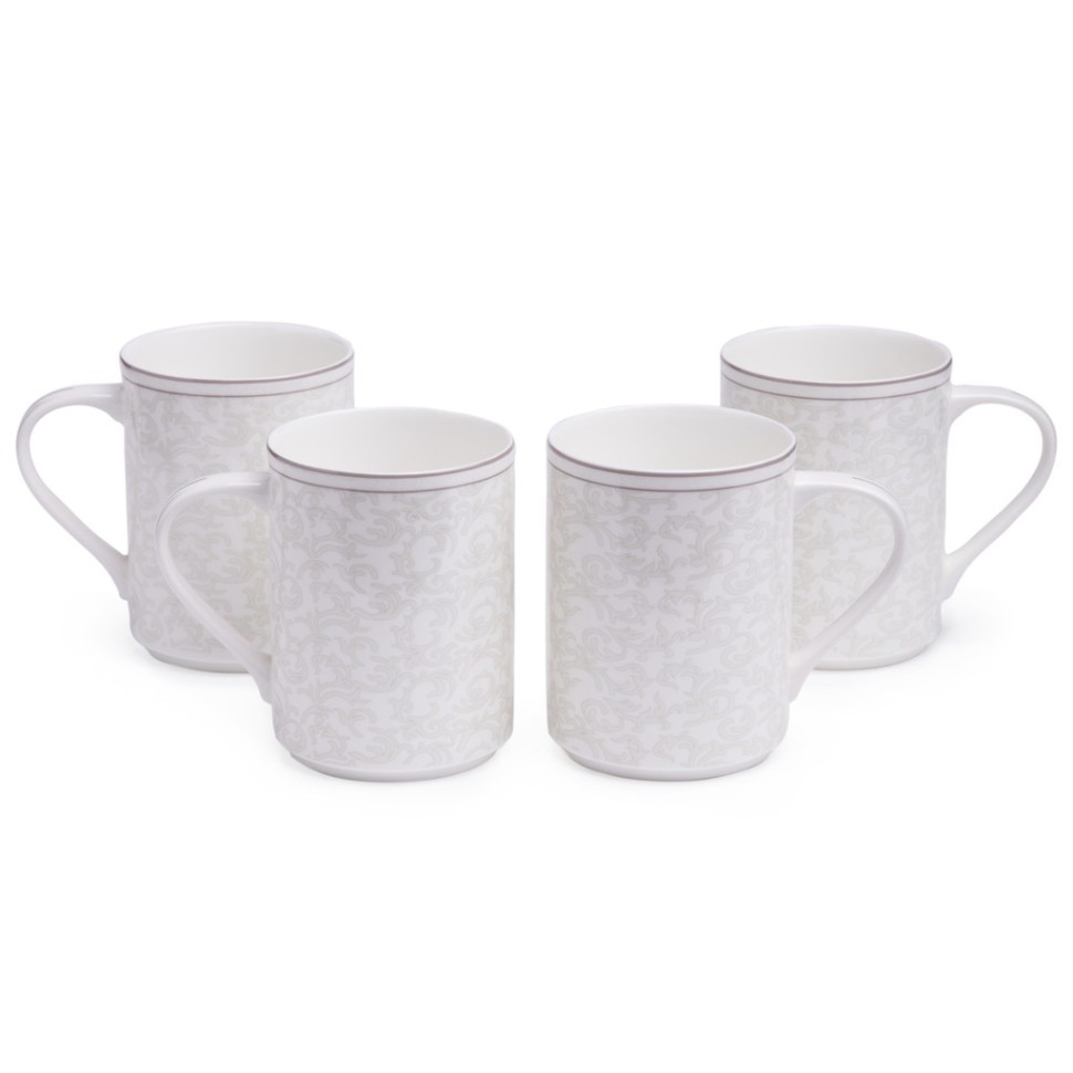 Набор кружек lefard "grey lace" 4 шт. 400 мл Lefard (440-316)
