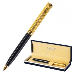 Ручка подарочная шариковая Galant Empire Gold корпус черный с золотистым синяя 140960 (90782)