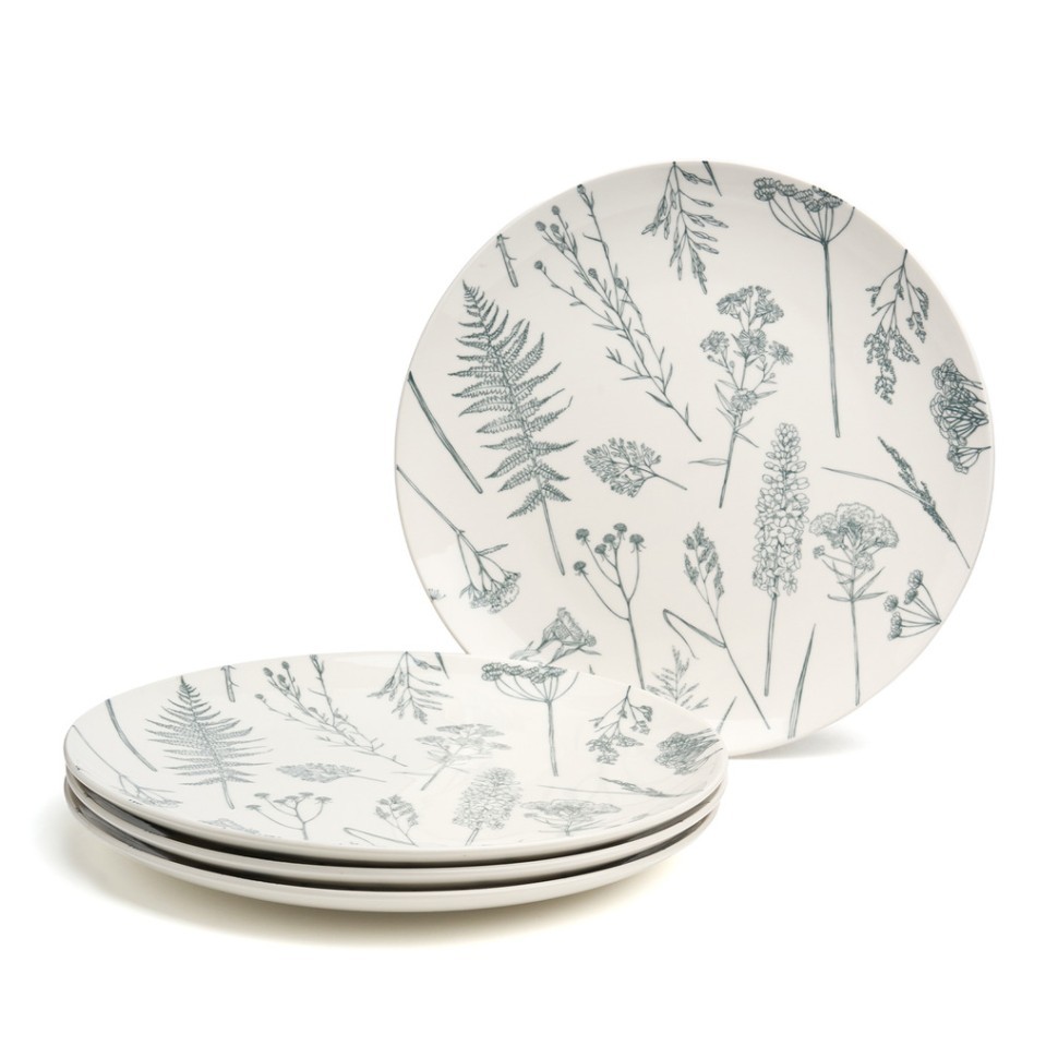 Набор тарелок обеденных bronco "grasses" 4 шт. диаметр=27 см Bronco (191-342-1)